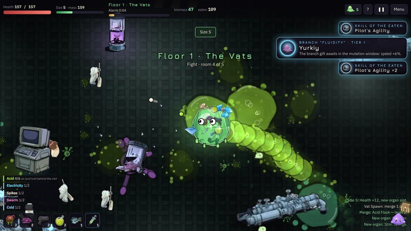 The Clot: the clot growing in the Overseer's lab